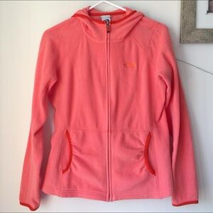 North face Neon orange fleece jacket The North Face 
Size women’s small